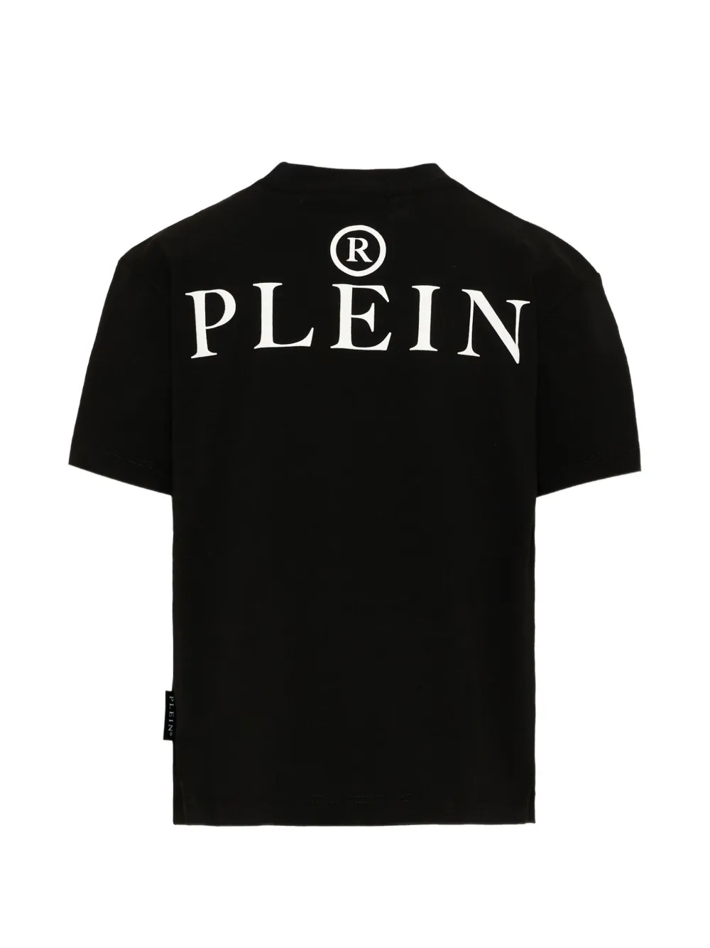 Philipp Plein Junior T-shirt met doodskopprint en logo-patch Zwart