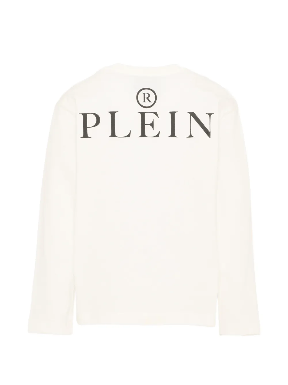 Philipp Plein Junior T-shirt met doodskopprint en logoprint Wit