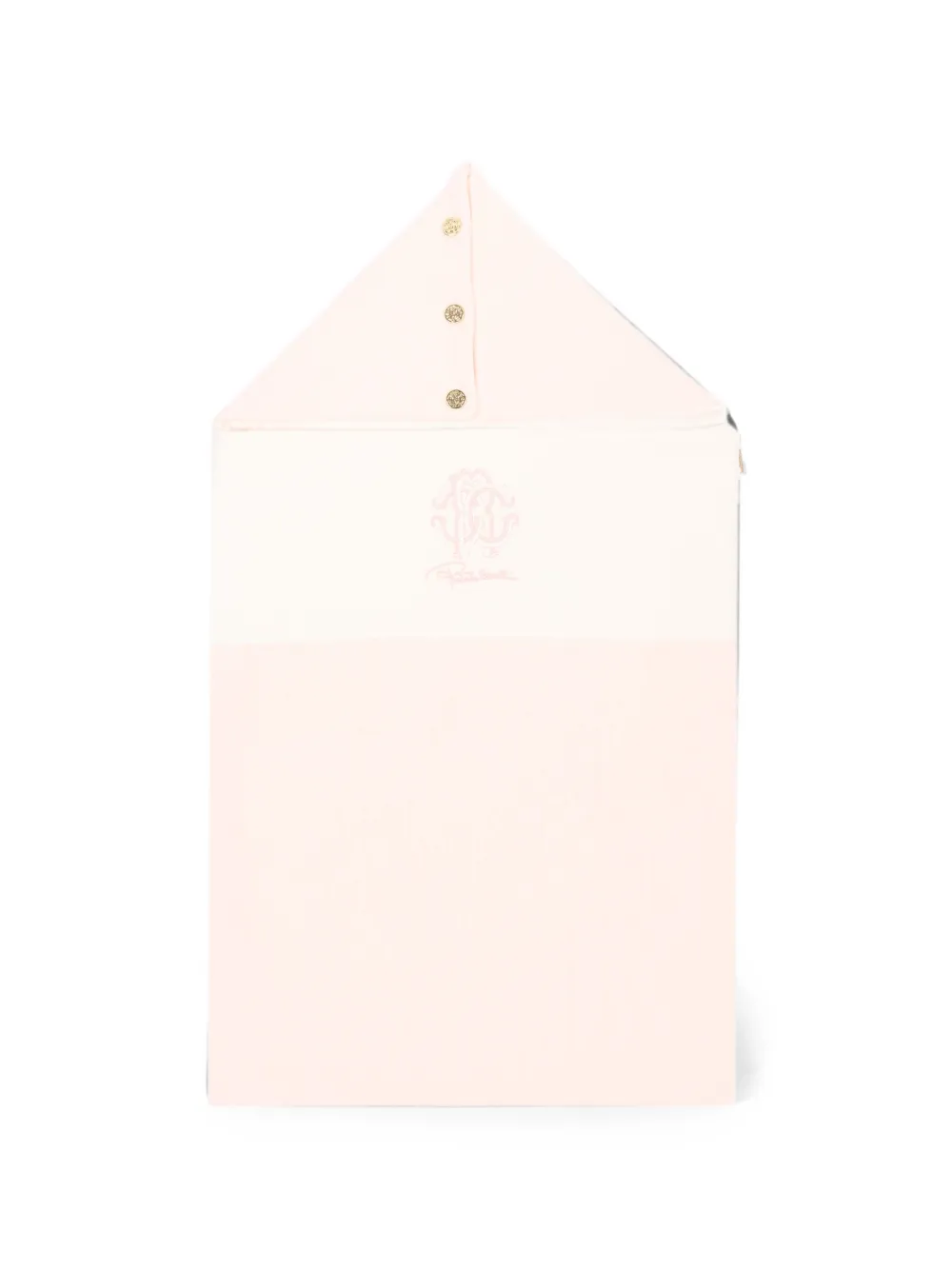 Roberto Cavalli Junior logo-embroidered buttoned nest - Rosa