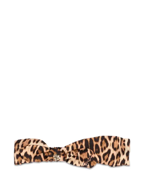 Roberto Cavalli Junior leopard-print bow-detail hair band