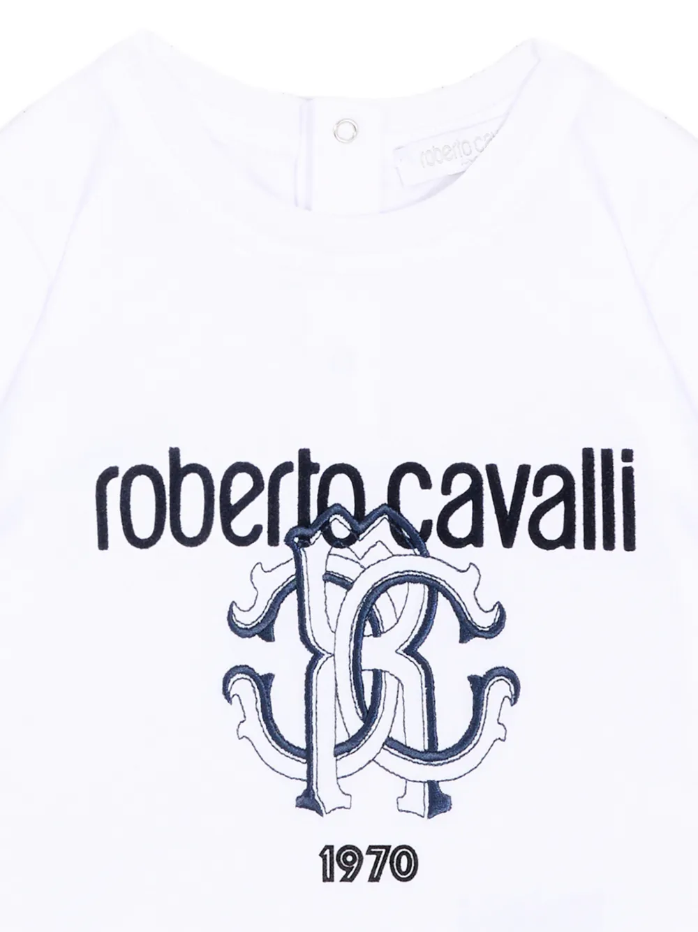 Roberto Cavalli Junior T-shirt met logoprint Wit