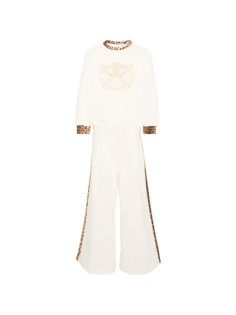 Roberto Cavalli Junior leopard-print embroidered tracksuit