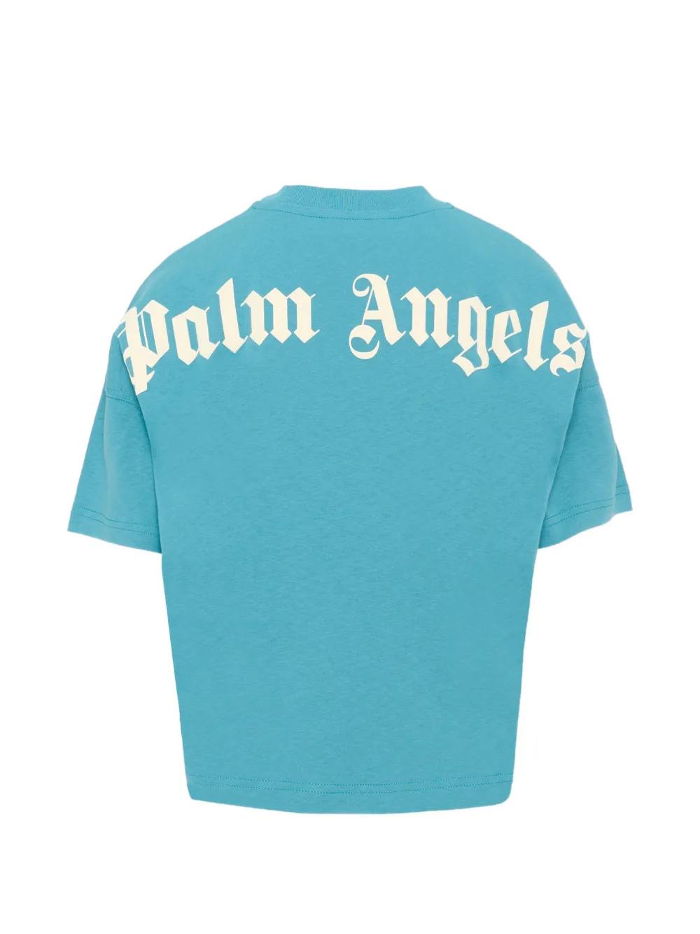 Palm Angels Kids T-shirt met logoprint Blauw