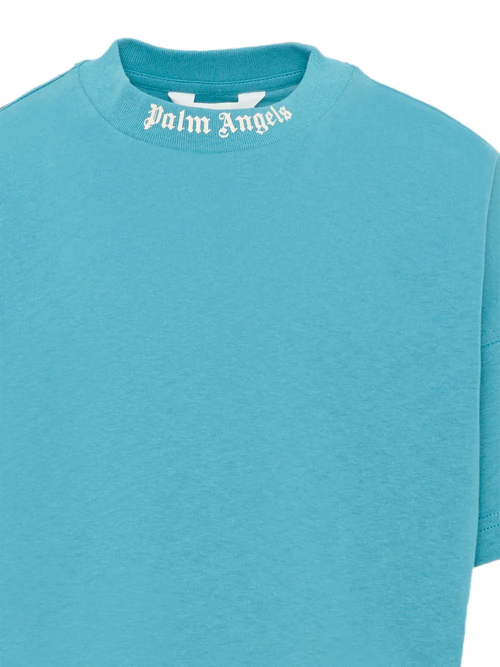 Palm Angels Kids T-shirt met logoprint Blauw