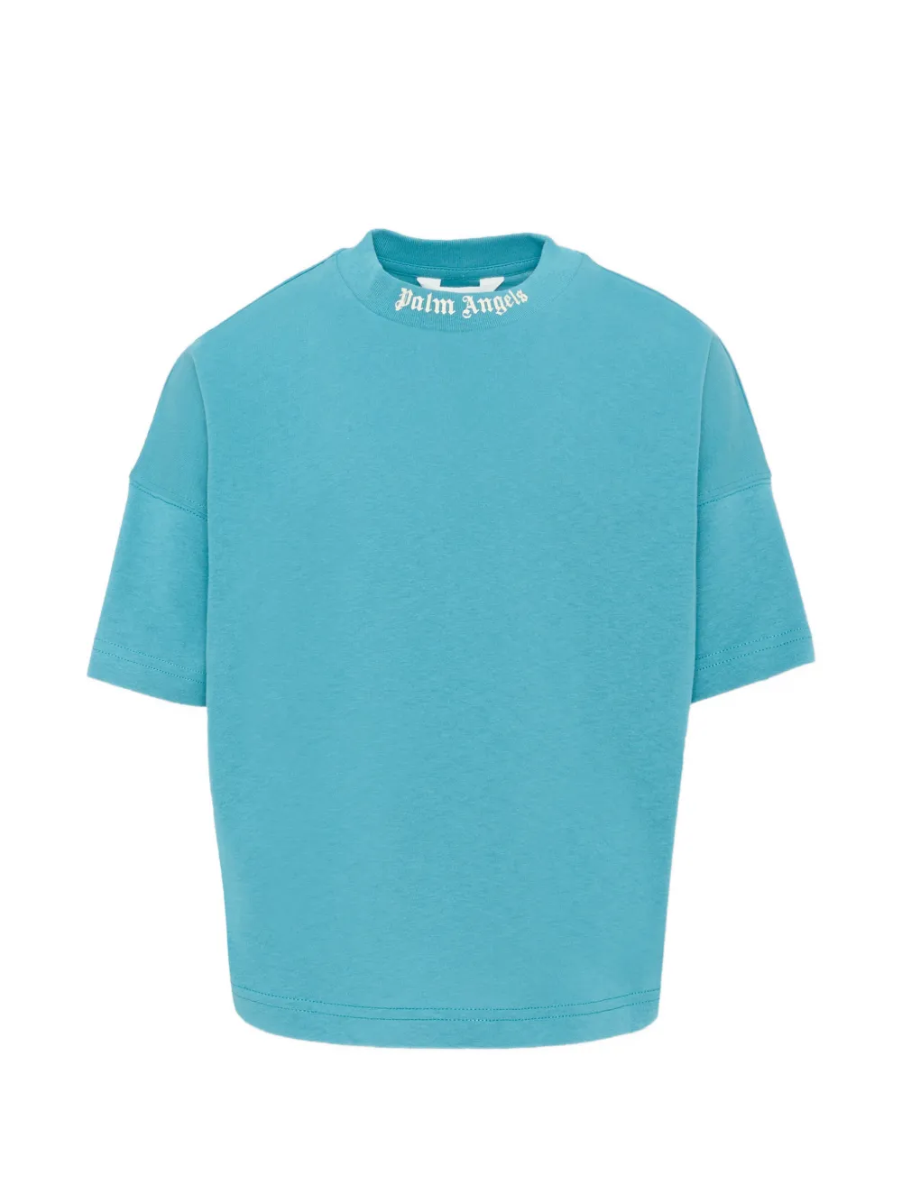 Palm Angels Kids logo-print T-shirt - Blu