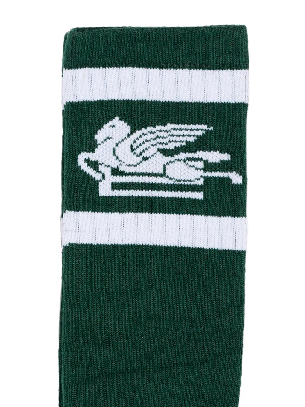 ETRO KIDS Pegaso gestreepte sokken Groen