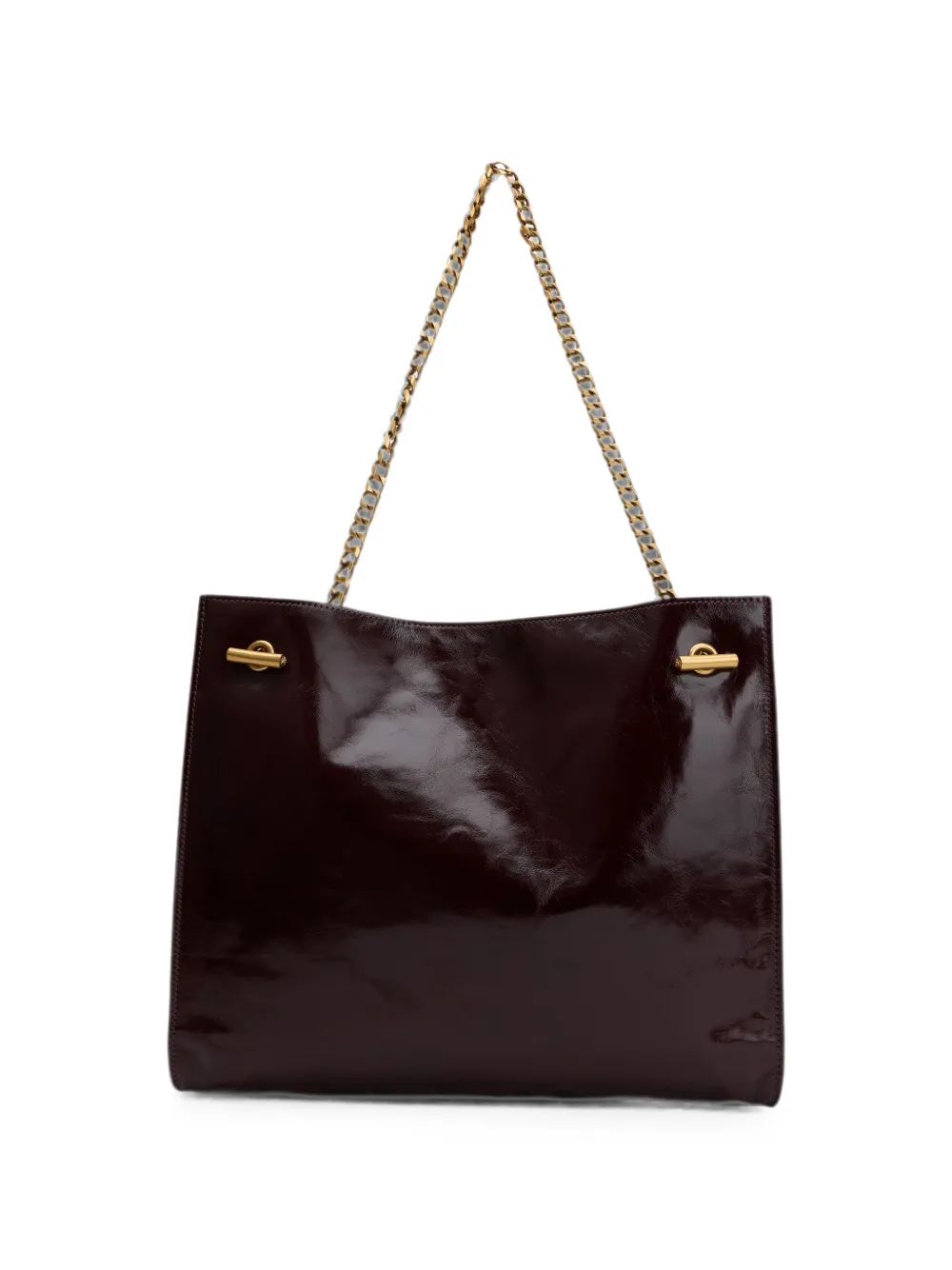 Versace Shopper met kettingband en Medusa-verfraaiing Bruin