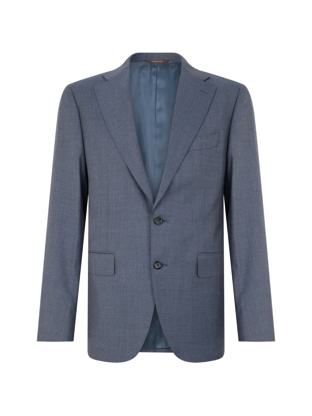 Canali wollen jack met enkele rij knopen Blauw