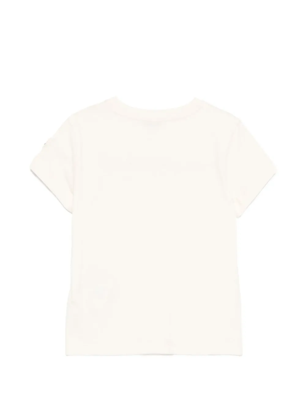 Moncler Enfant T-shirt met geborduurd logo Beige