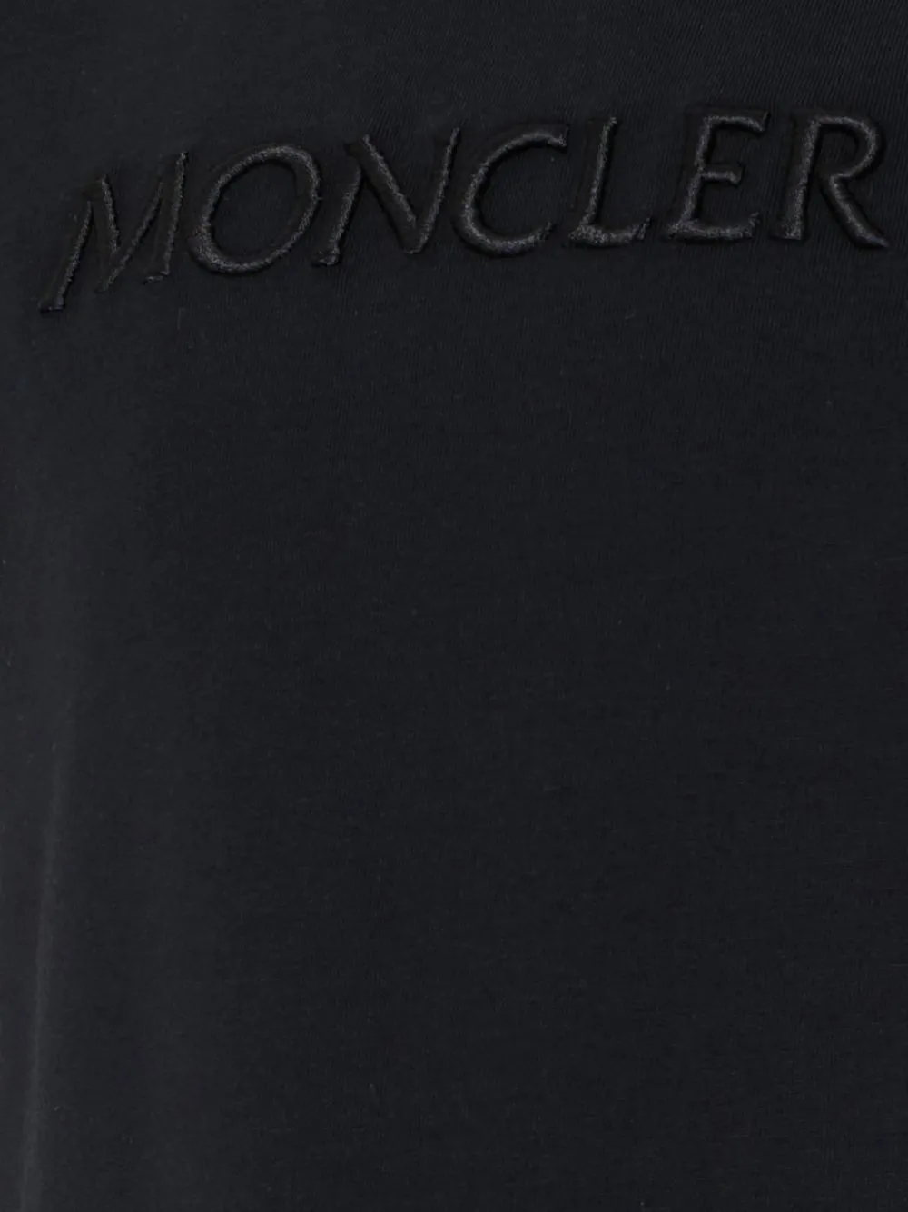 Moncler Enfant T-shirt met logo-reliëf Zwart
