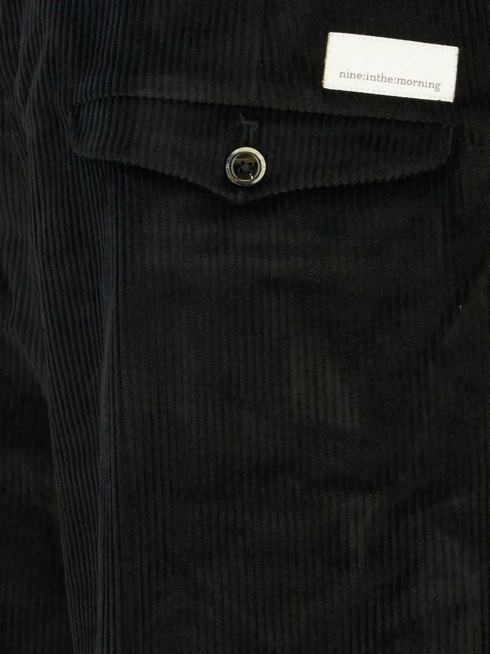 Nine In The Morning pleated corduroy trousers Zwart