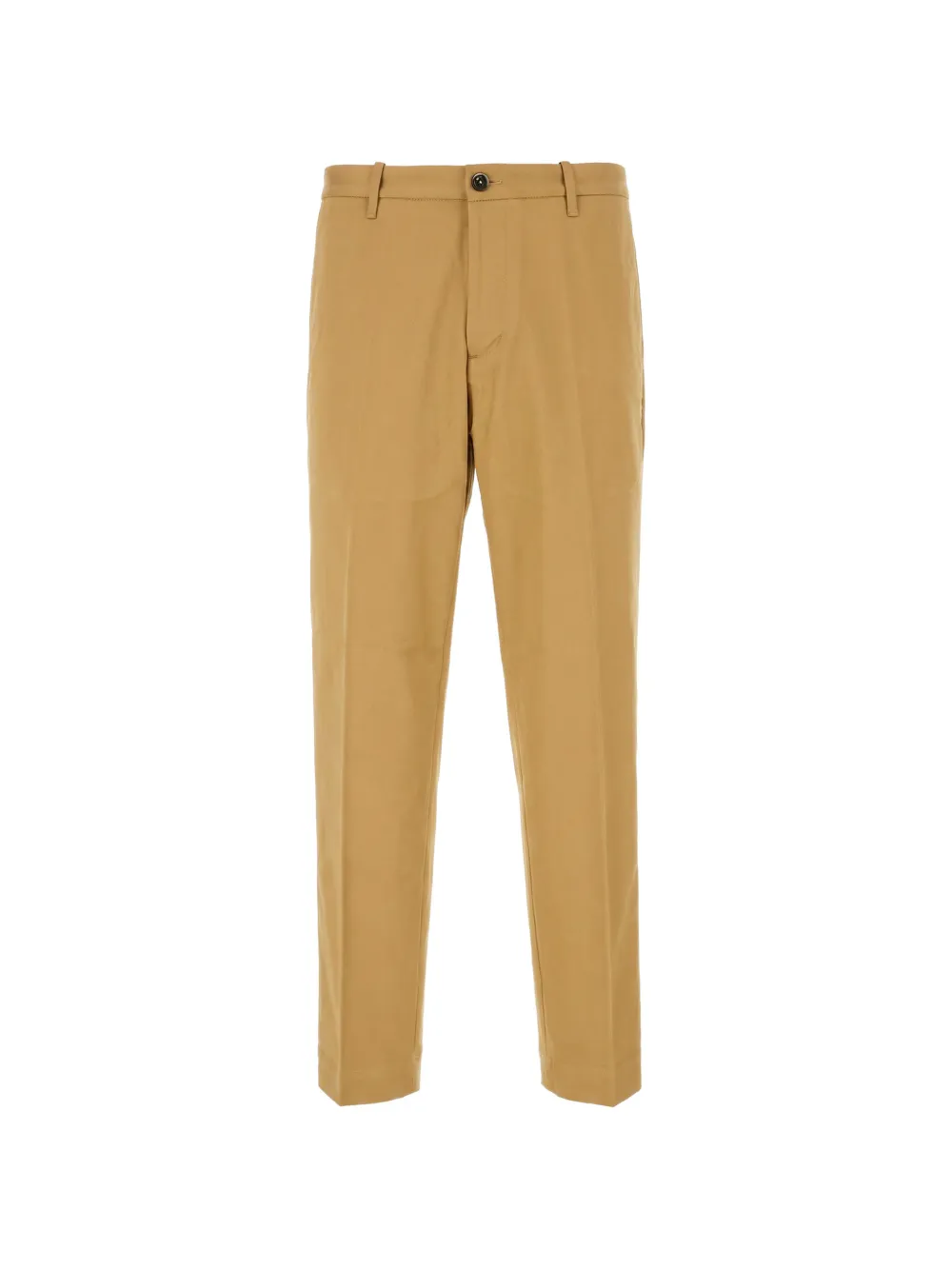 Nine In The Morning logo-patch straight-leg trousers Beige