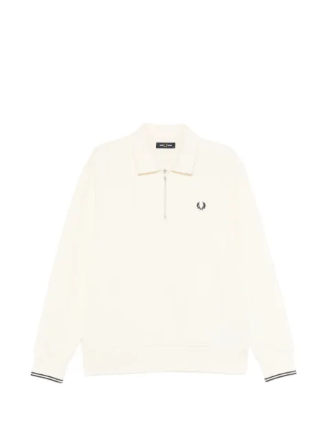 Fred Perry sweatshirt med kort lynlås og krave