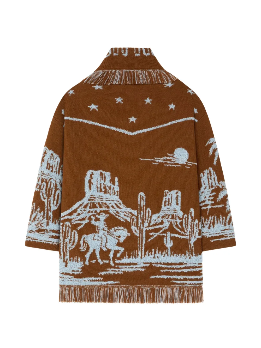 Alanui Canyon Spirit gebreid vest met jacquard Bruin