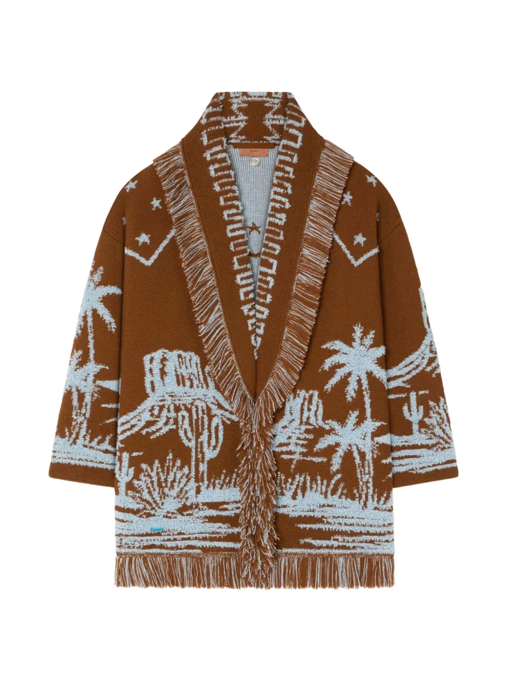 Alanui Cardigan Canyon Spirit jacquard - Marrone