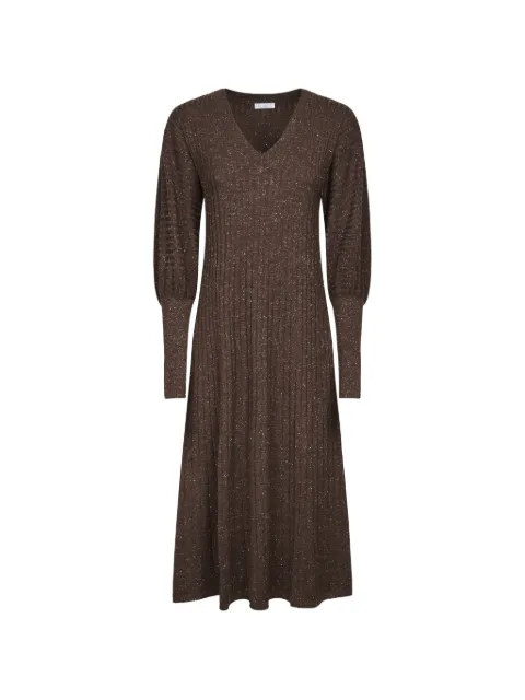 Brunello Cucinelli vestido con cuello en V