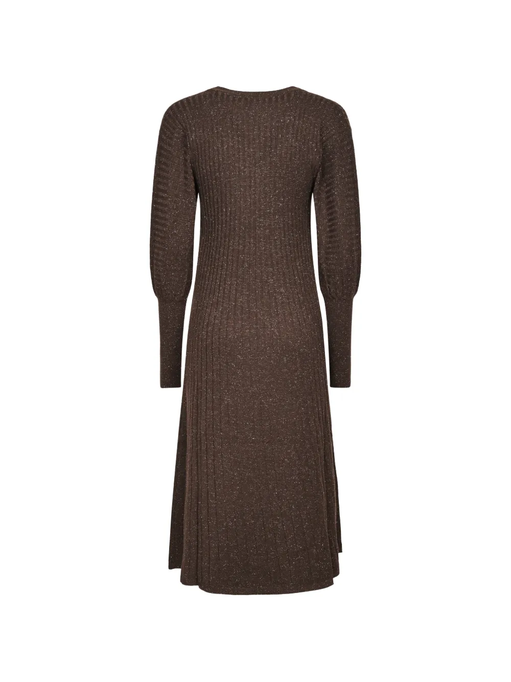 Brunello Cucinelli Ribgebreide jurk Bruin