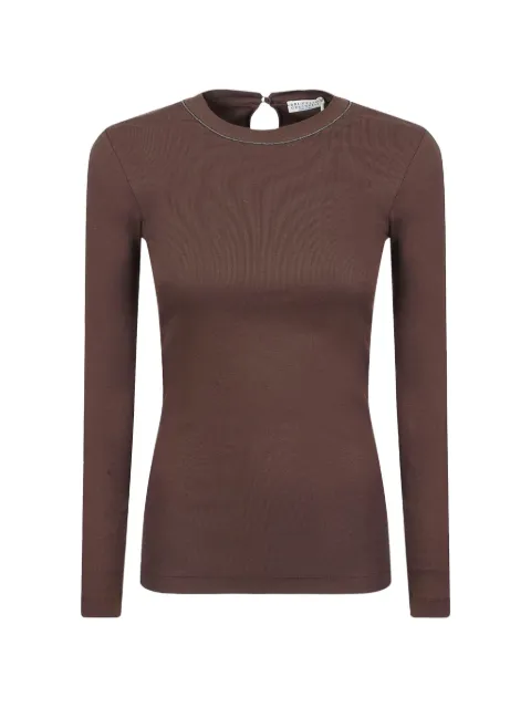 Brunello Cucinelli Monili-chain ribbed top
