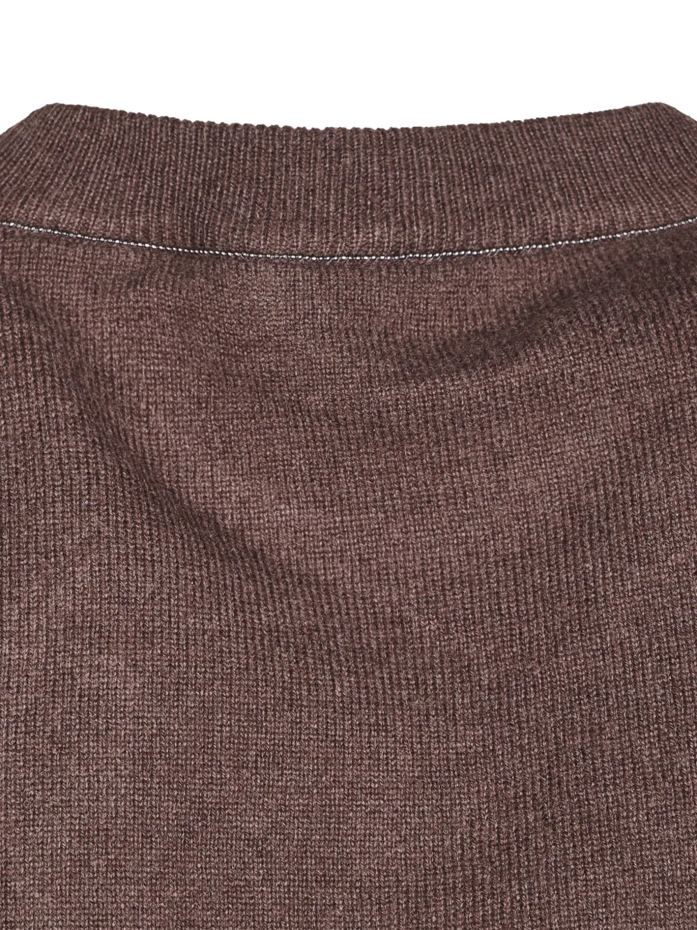 Brunello Cucinelli Kasjmiertrui met Monili-ketting Bruin