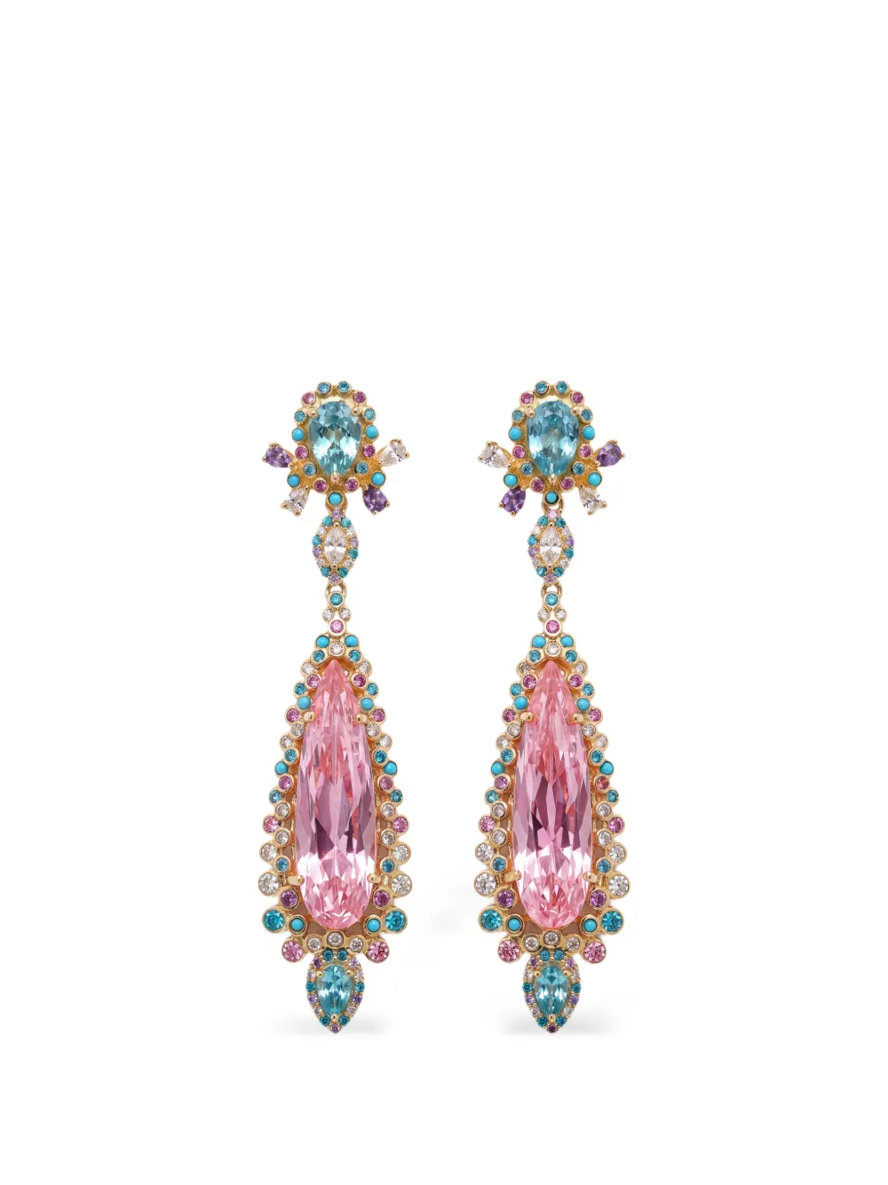 Anabela Chan Blush Tigerlily Ohrringe mit Schmuckstein - Gold