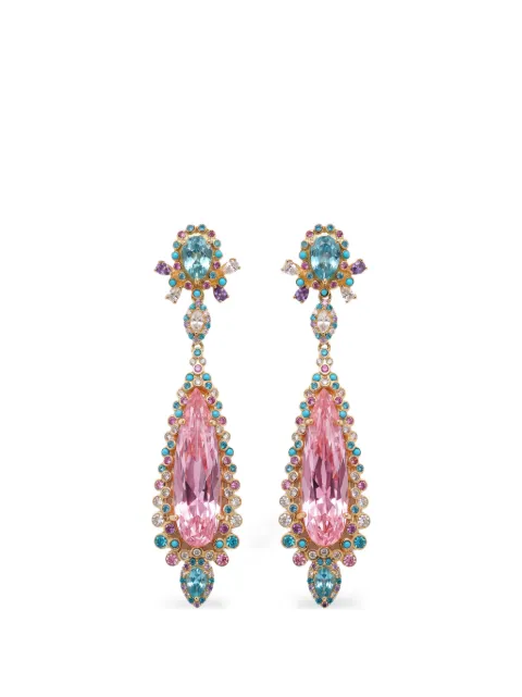 Anabela Chan Par de brincos Blush Tigerlily com pedraria