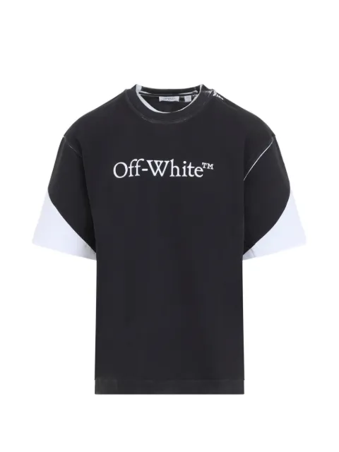 Off-White logo-print panelled T-shirt