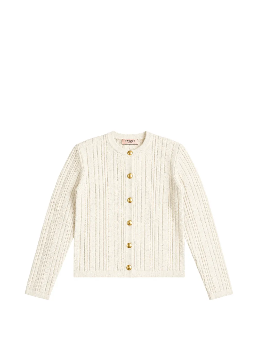 TWINSET ribbed-knit cardigan - Nude