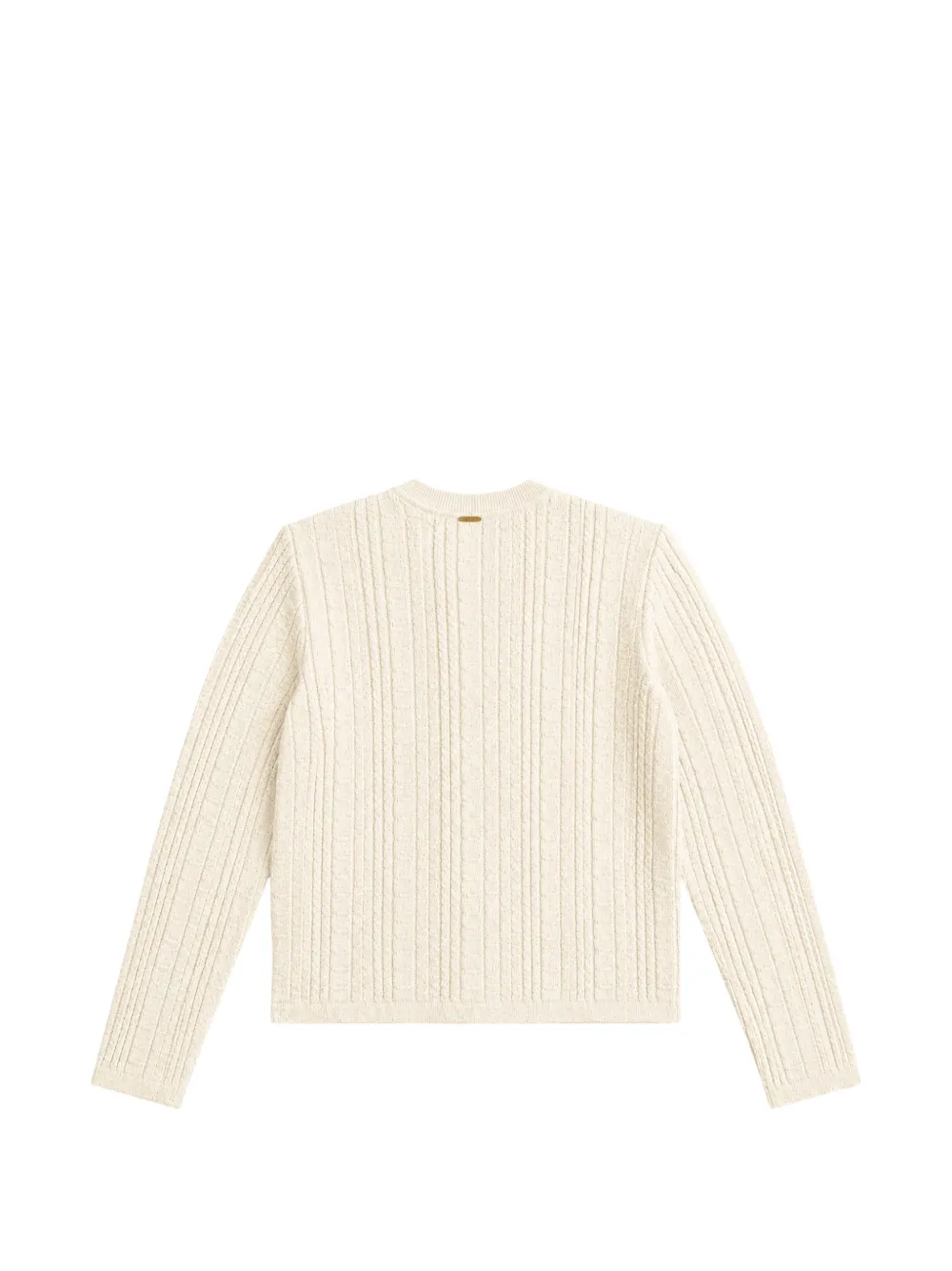 TWINSET Ribgebreid vest Beige