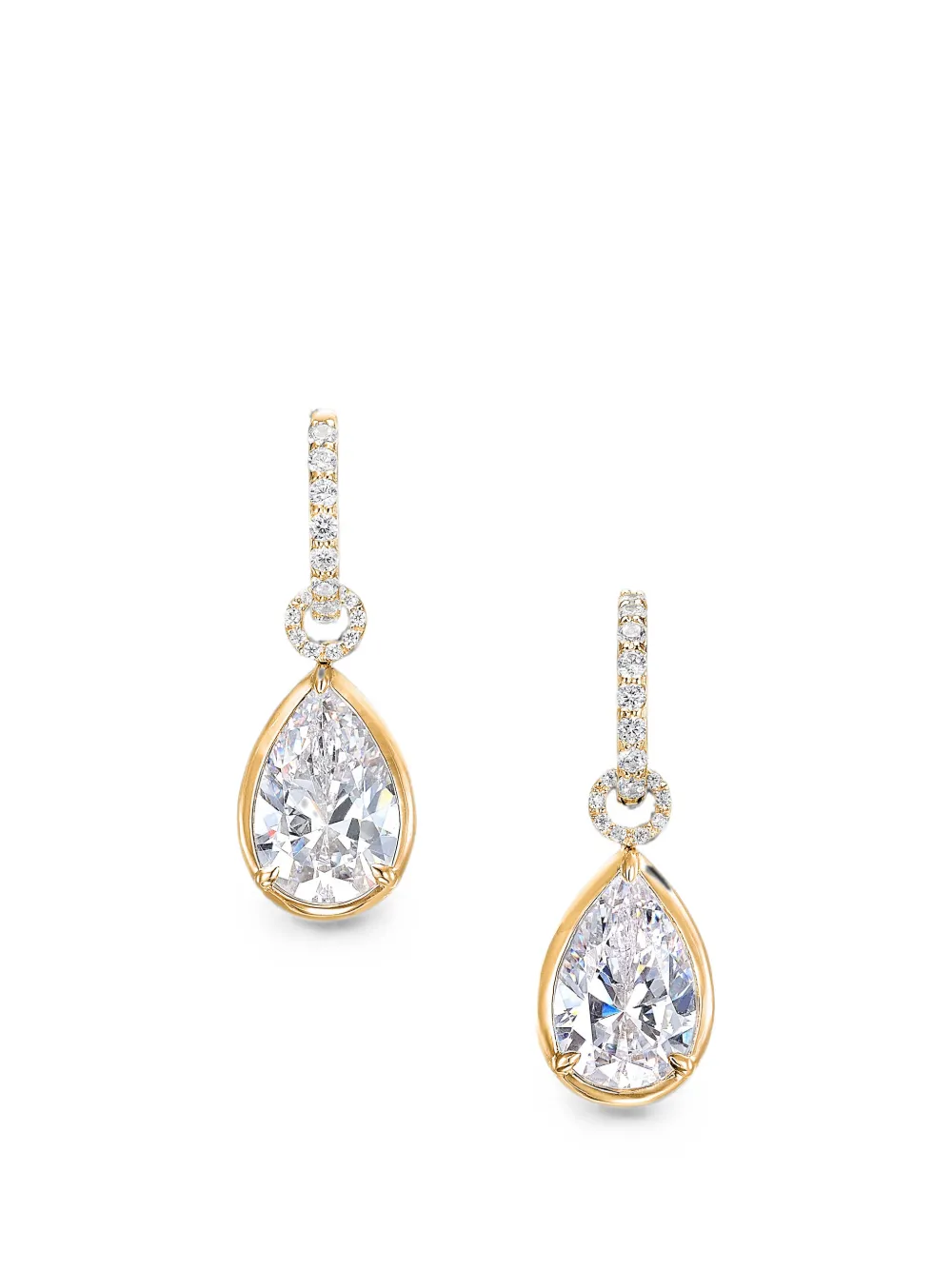 Anabela Chan synthetische Creolen mit Diamanten - Gold