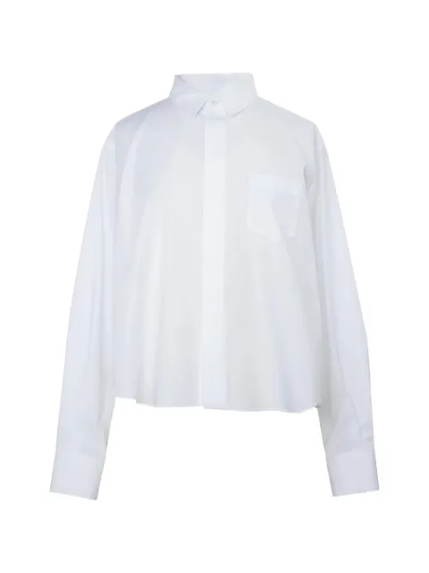 sacai camisa corta con paneles