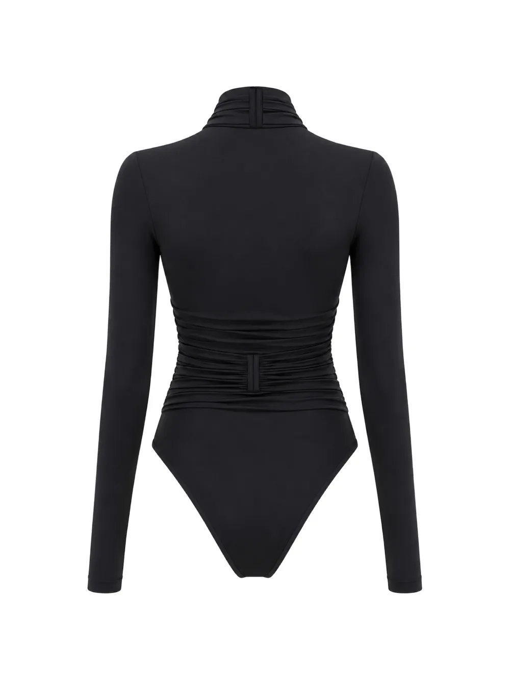 Wardrobe.nyc Ruched Crossover Bodysuit In Multi