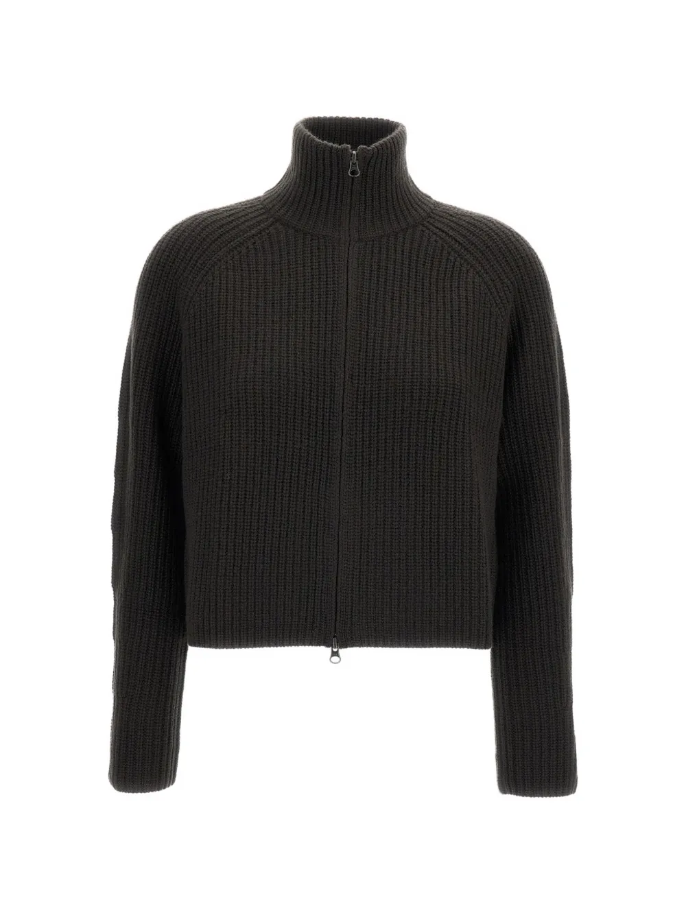 Lisa Yang heavy-knit zip-up sweater - Schwarz