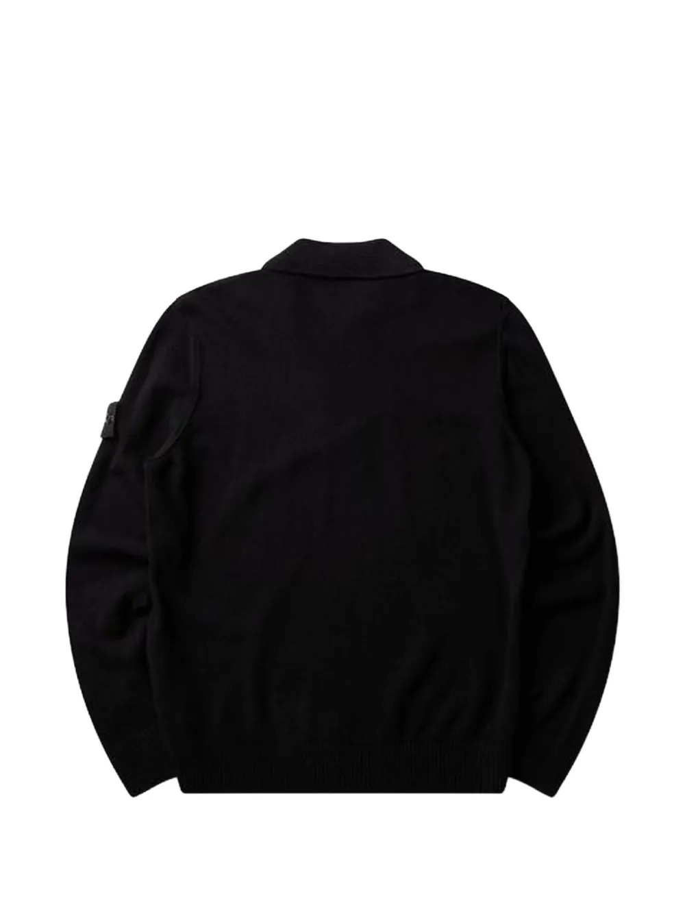 Stone Island Trui met logo-patch en polokraag Zwart