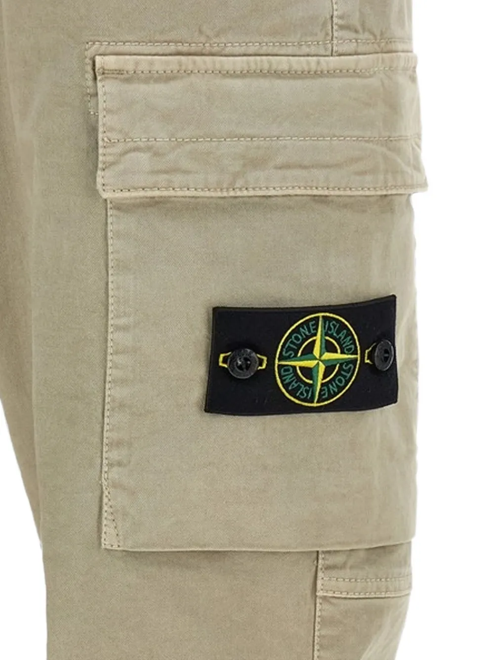 Stone Island Cargo broek met logopatch Beige