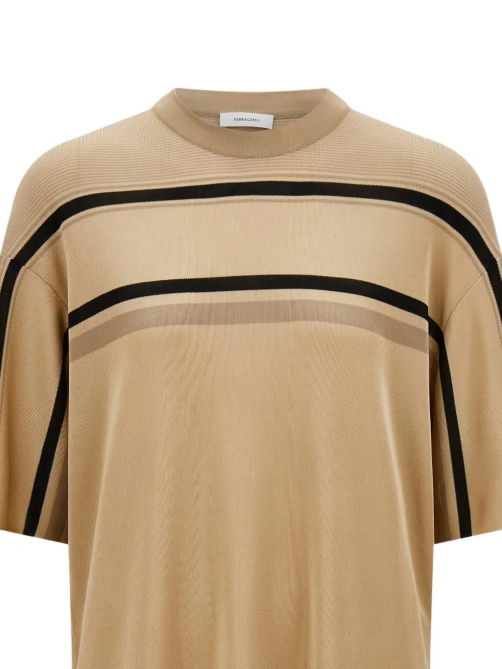 Ferragamo Viscose gebreide top Beige