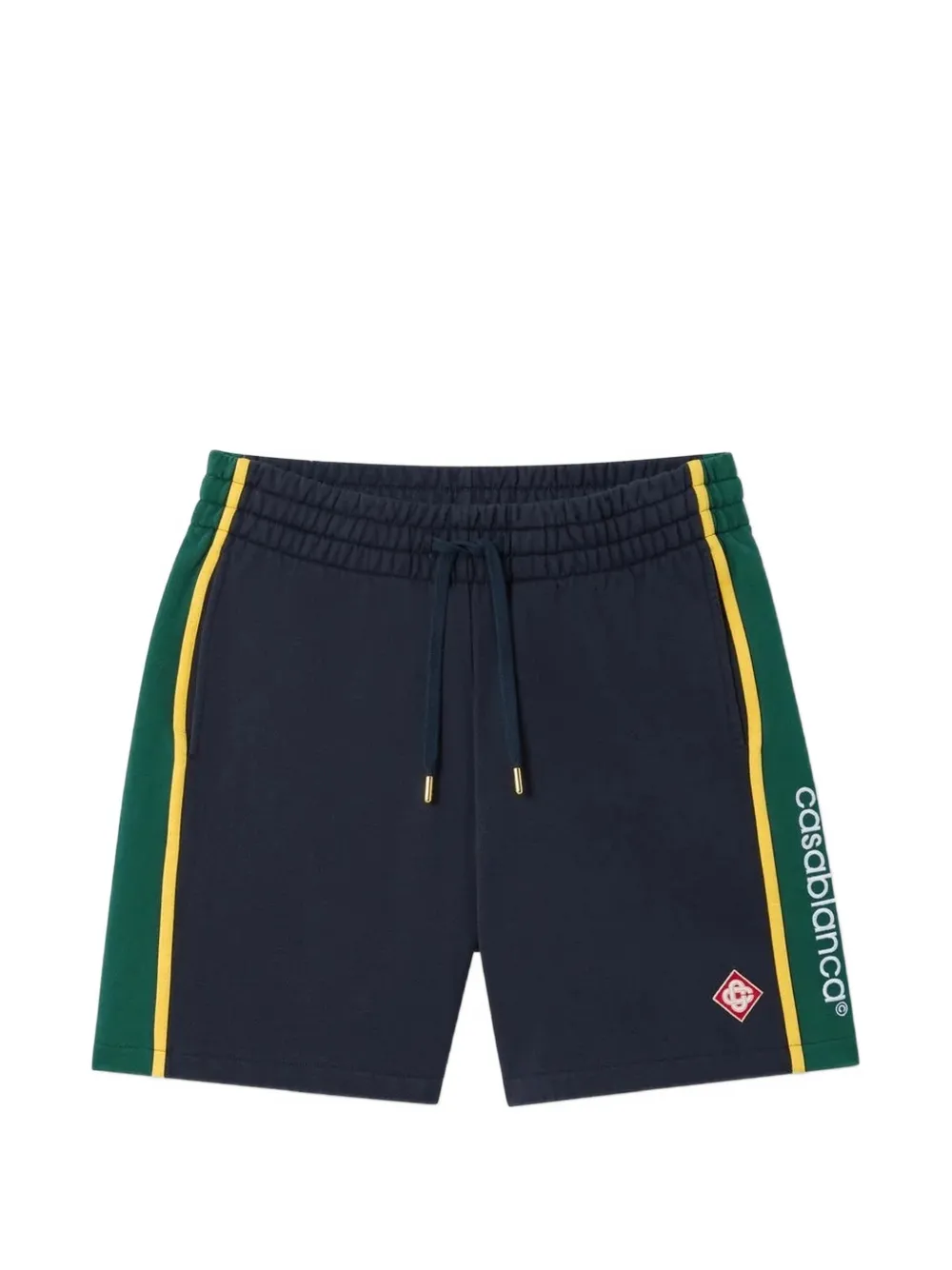 Casablanca navy & green panelled sweatshorts - Blu