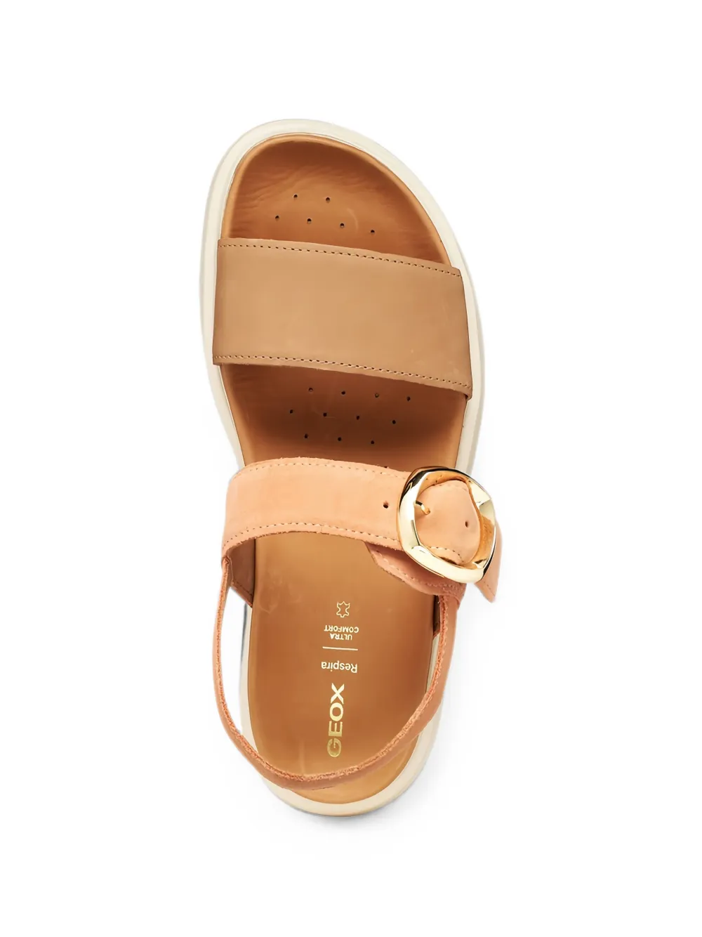 Geox Xand 2S buckle-fastening metallic sandals Bruin