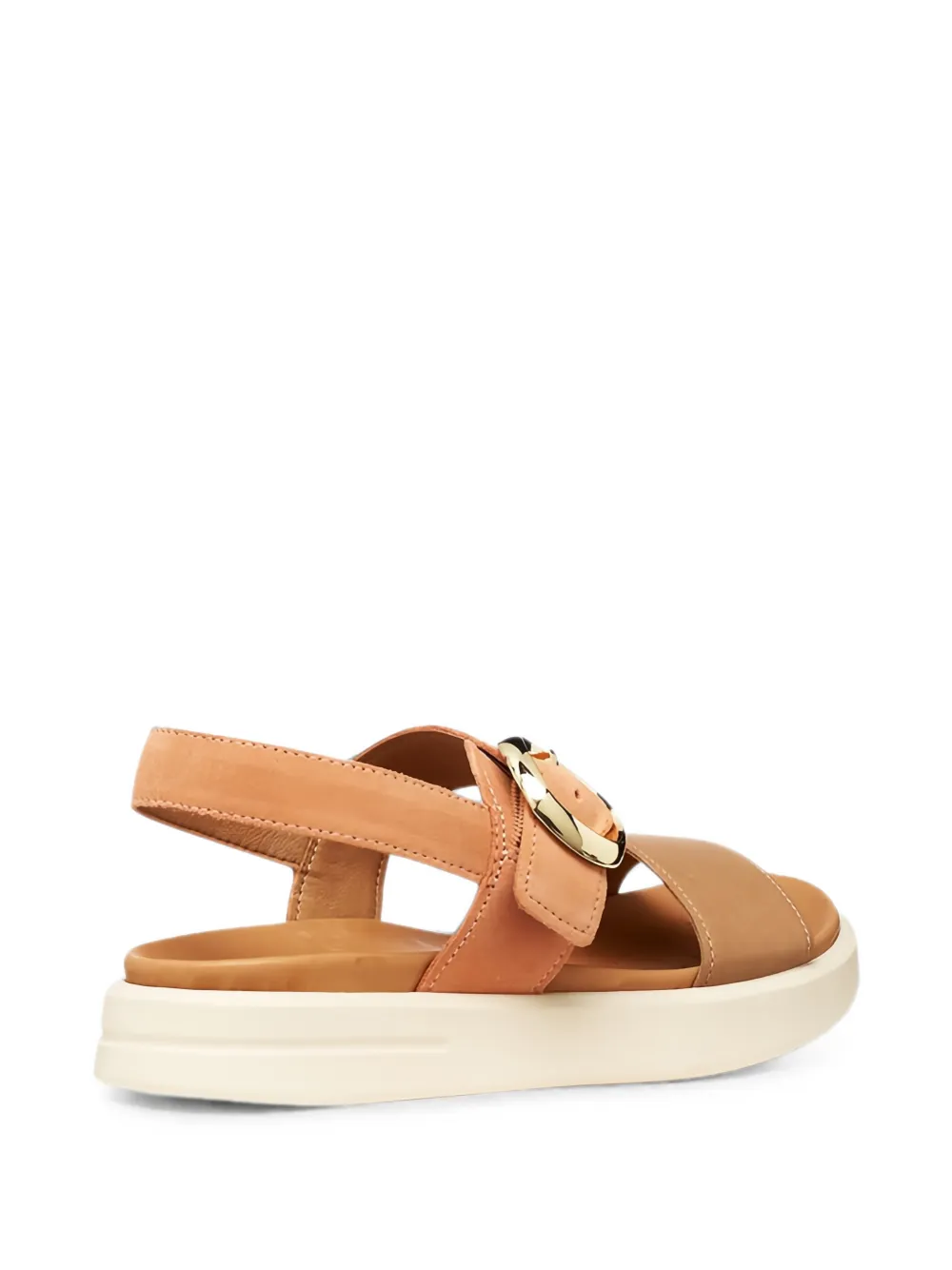 Geox Xand 2S buckle-fastening metallic sandals Bruin