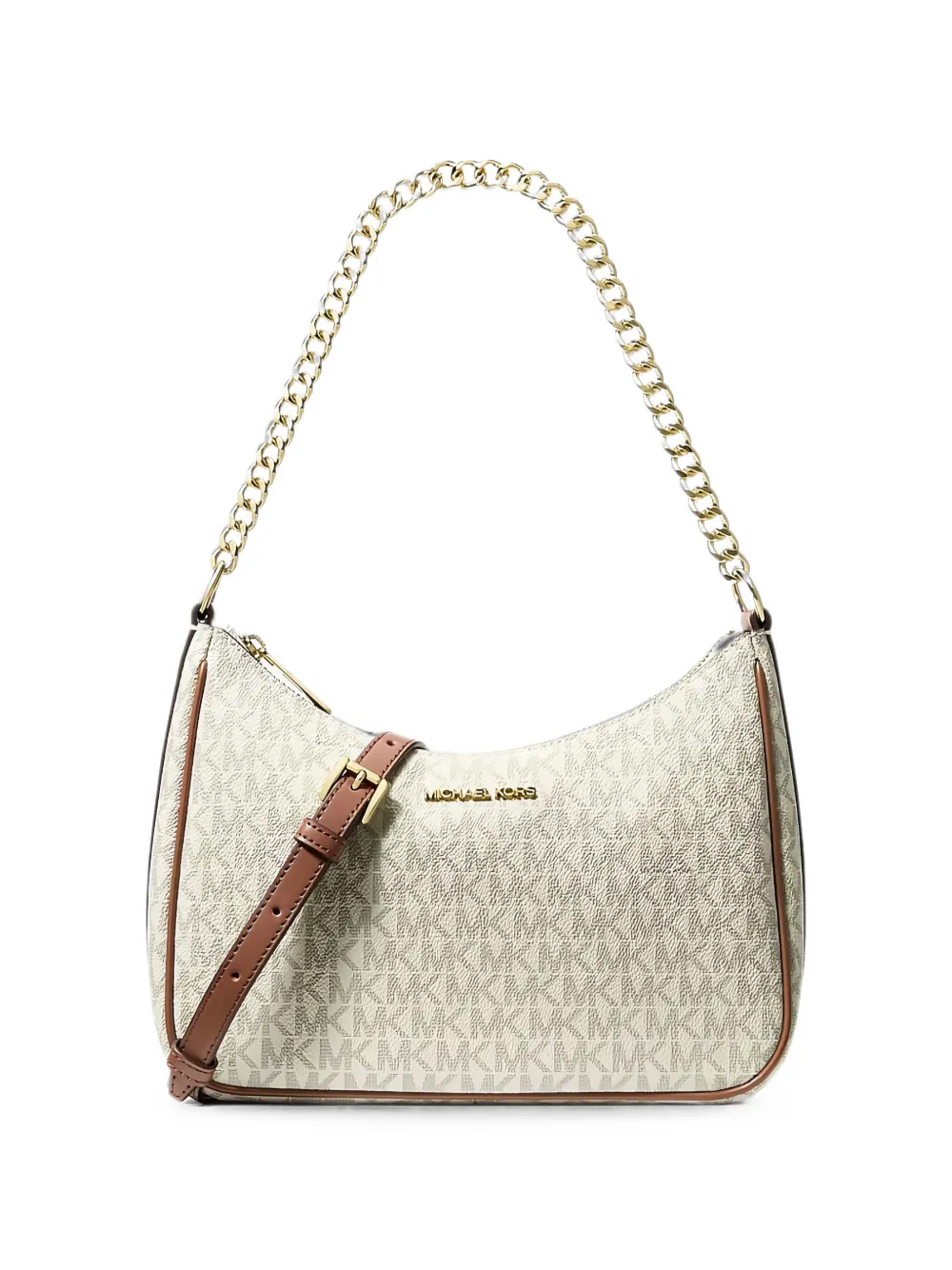 Michael Kors Jet Set travel large Signature logo convertible crossbody bag - Toni neutri