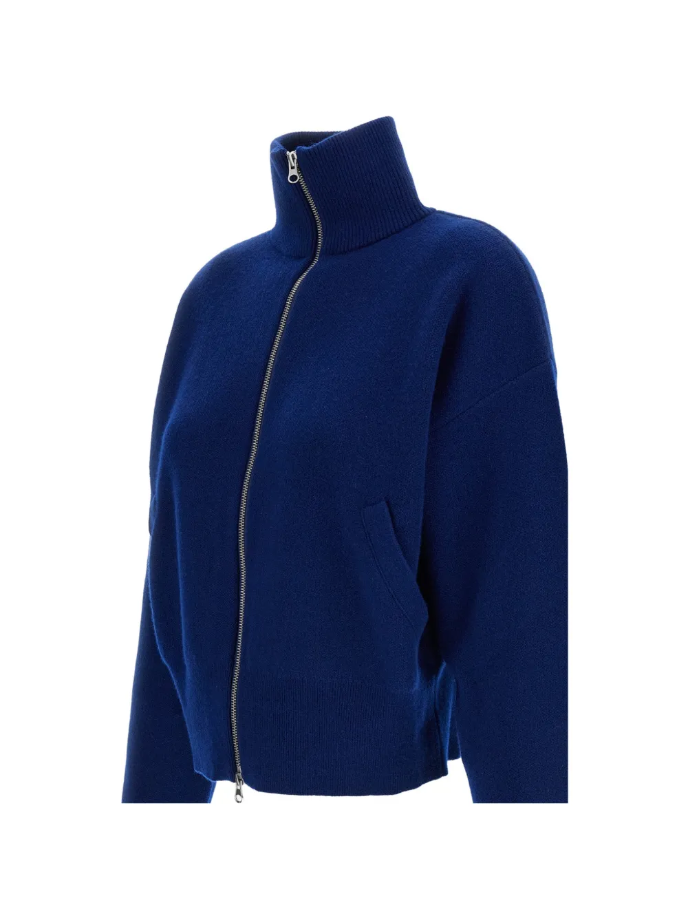 extreme cashmere X N.385 Zip-up Jacquard-knit Cardigan in Blue, view 2