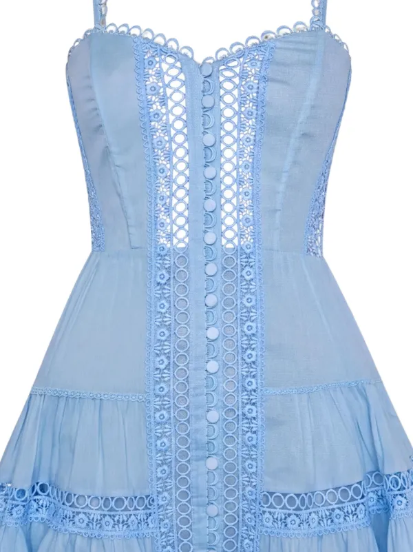 Charo Ruiz Ibiza Lenora guipure-lace Mini Dress | Blue | FARFETCH