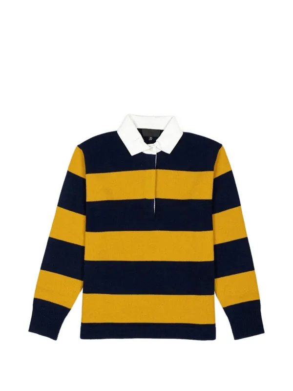 Nili Lotan Striped Polo-collar Sweater in Blue