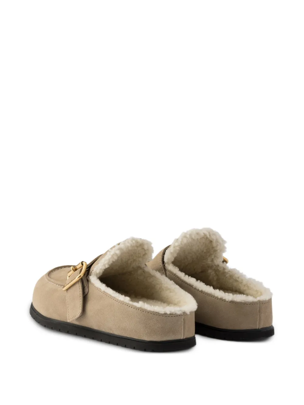 Prada Suède muiltjes Beige
