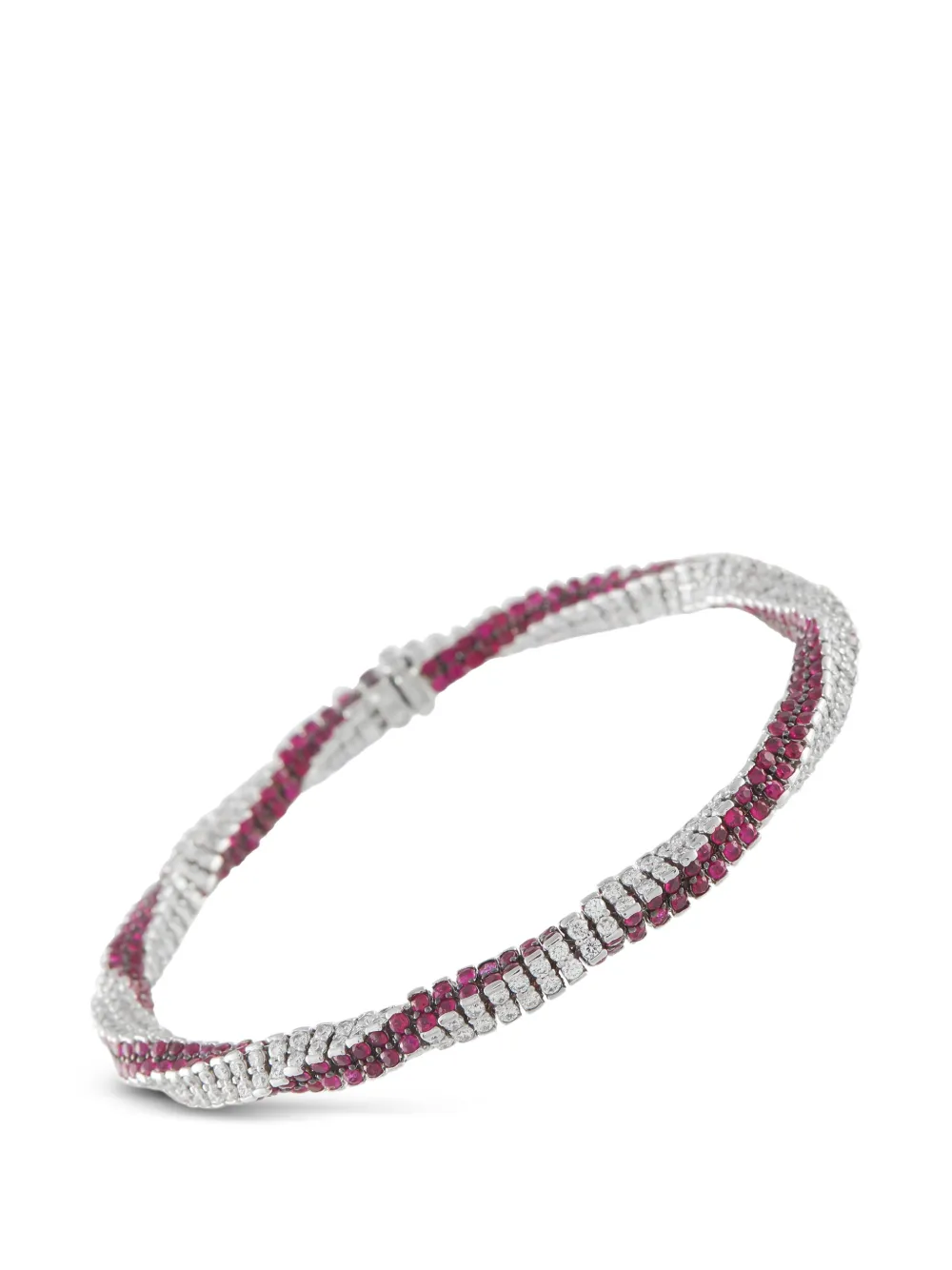 Assael ruby and diamond snake bracelet - Silber