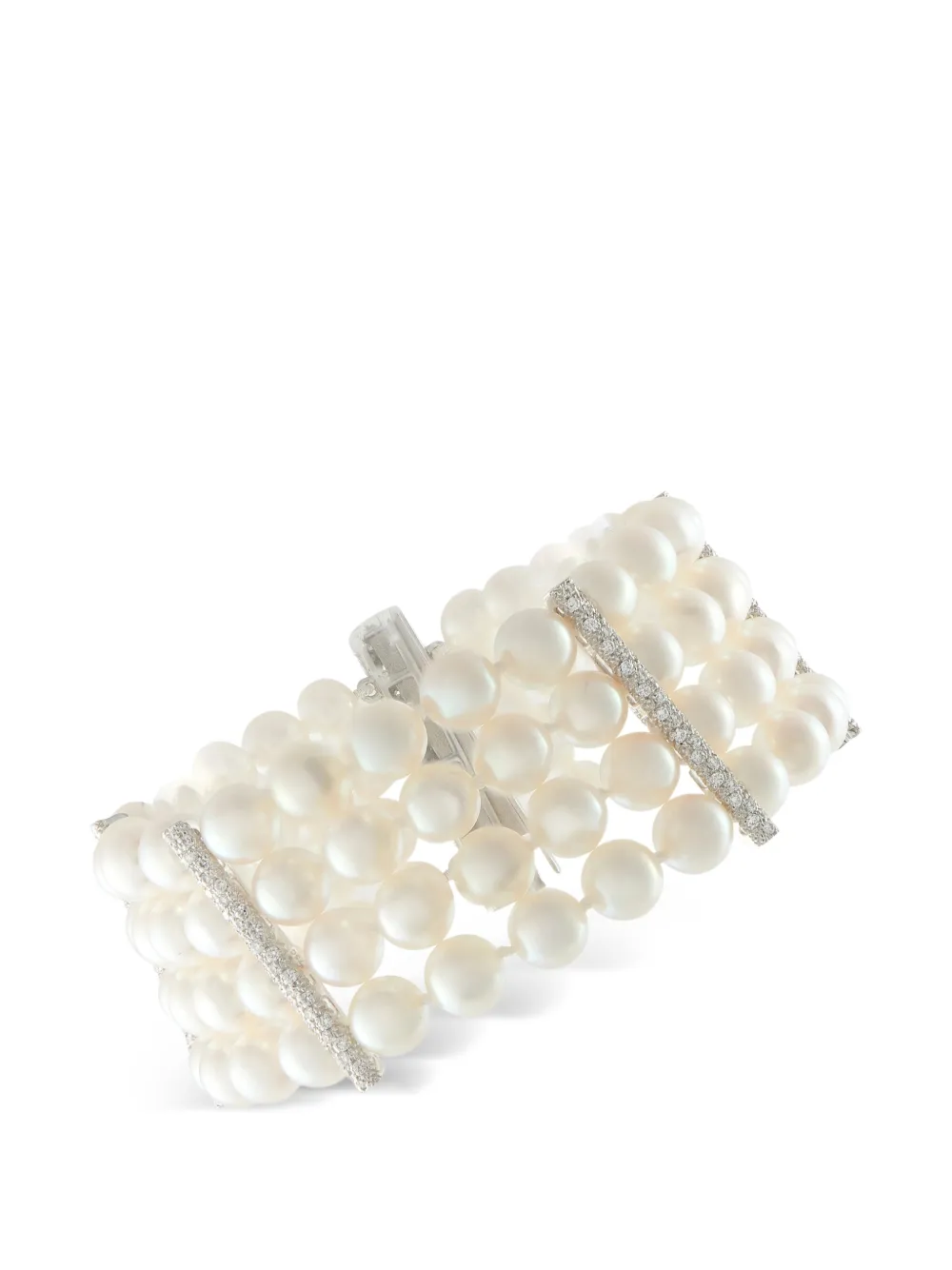 Assael pearl and diamond bracelet - Silber