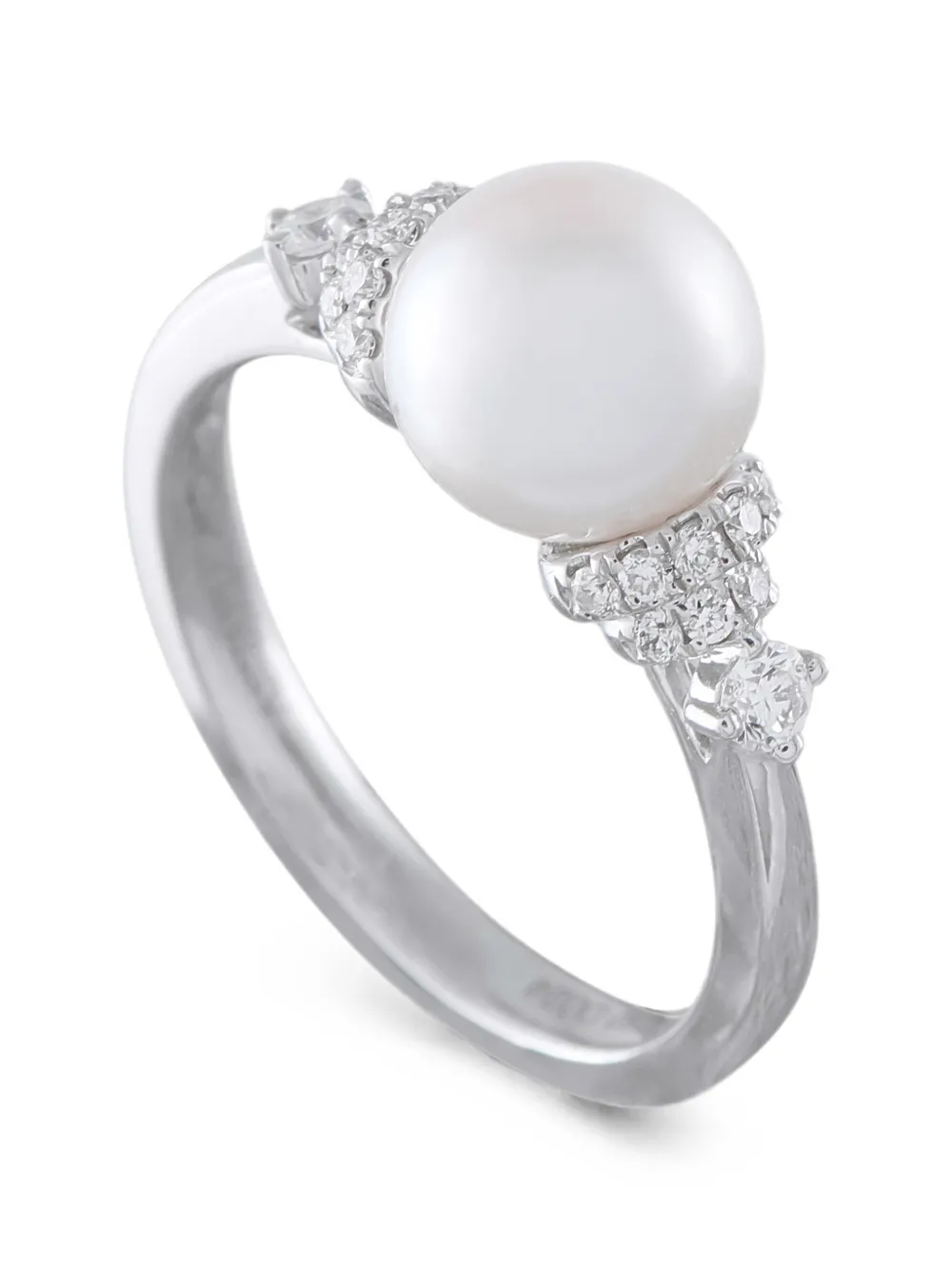 Assael pearl and diamond ring - Argento