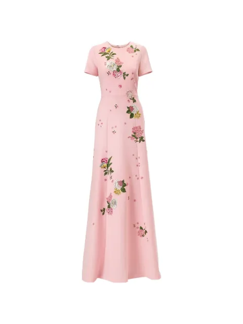 Carolina Herrera floral-embroidered maxi dress