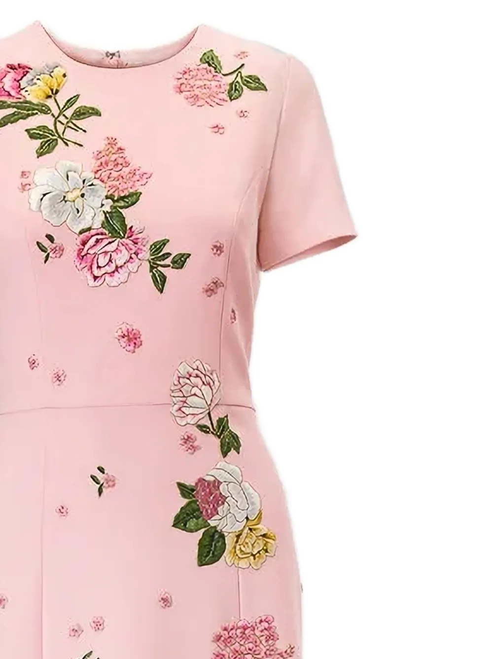Carolina Herrera floral-embroidered maxi dress Roze