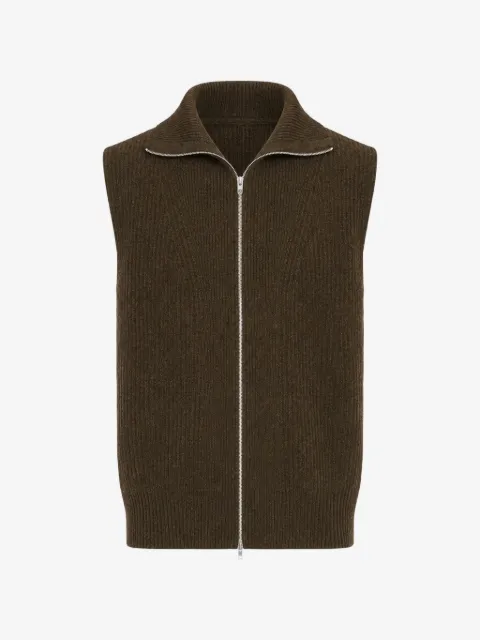 Jil Sander wool zip-up vest