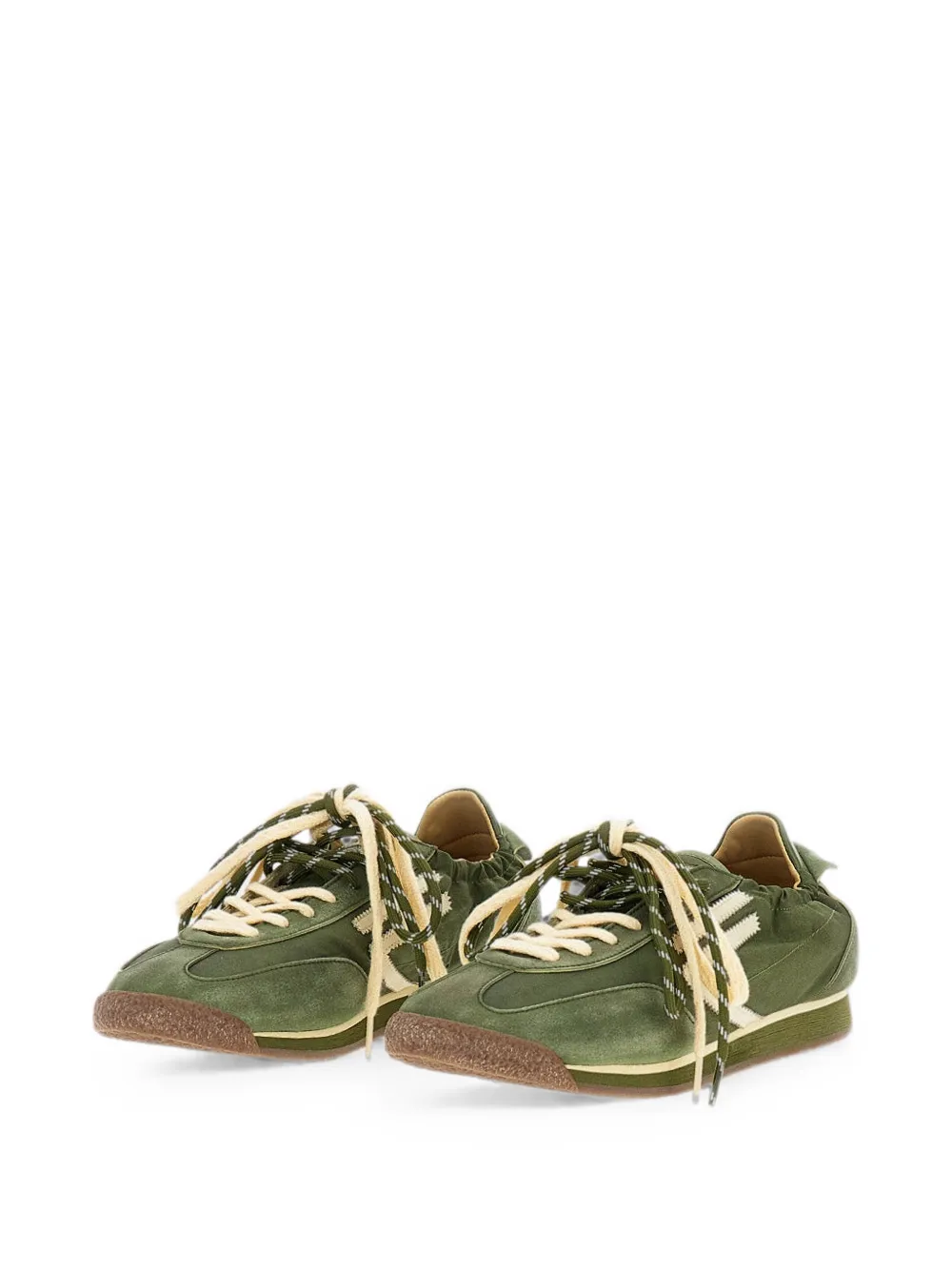 Puraai Panther logo-detail sneakers Groen